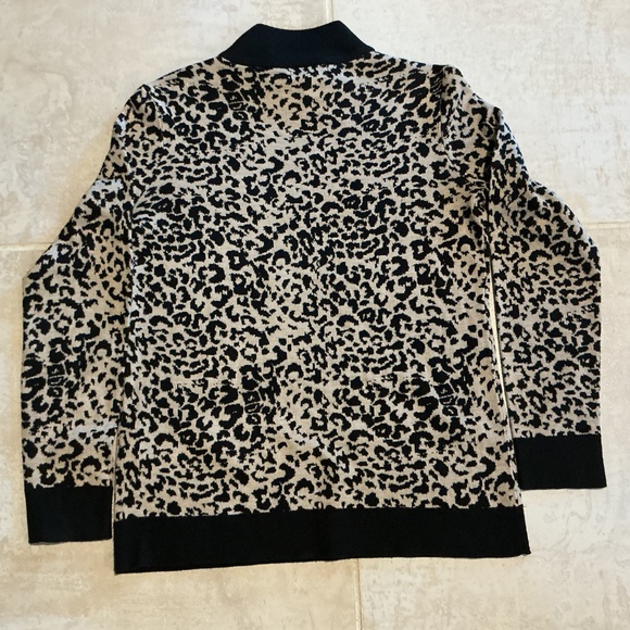 Calvin Klein Sweater Women S Leopard Print Preppy Pullover Classic Designer Glam - Picture 5 of 10